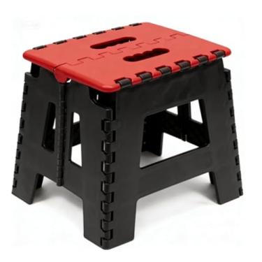 Imagem de Banquinhos - Banqueta Dobrável - De Plástico - Até 100 Kg - Resistente Viagem Passeio Crianças banquinho banheiro(Vermelho,3 Banquinhos)