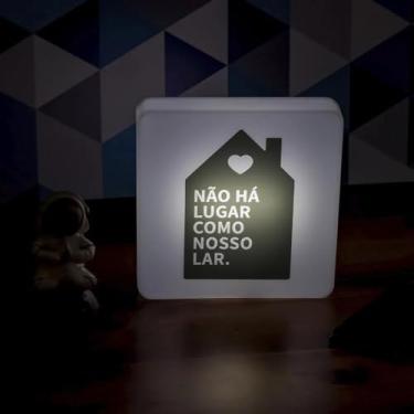 Imagem de Luminária Slim Box Cantinho Aconchegante LED Luz Indireta Presente USB
