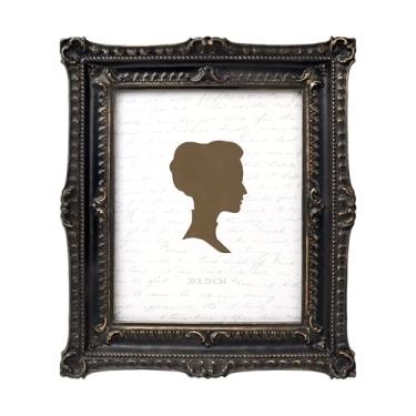 Imagem de AELS Porta-retrato vintage 20 x 25 cm, molduras antigas luxuosas com frente de vidro, exibição de fotos, pendurar na parede de mesa, ideias de presente, preto e bronze