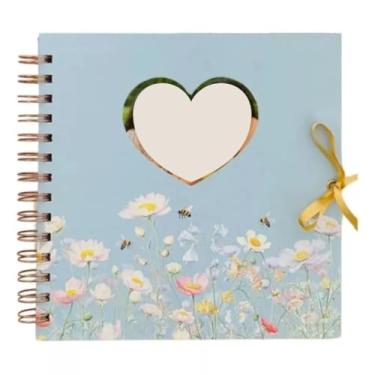 Imagem de Álbum de Fotos Scrapbook 30 Folhas Decoradas Abelha Rainha Tamanho 19x19 cm