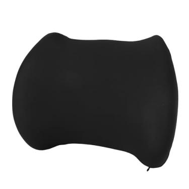 Imagem de Ymiko Travesseiro Ergonômico de Apoio Lombar Com Núcleo Convexo de Espuma de Memória, Almofada Removível Respirável para Cadeira de Escritório para Alívio de Dor Nas Costas (Preto)