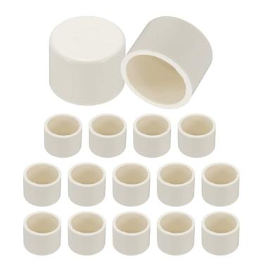 Imagem de PATIKIL Tampas de extremidade de tubo de PVC, pacote com 16, tampa de tubo de 2,5 cm de diâmetro, encaixes de soquete adaptador para construir móveis faça você mesmo, prateleira de jardim, linha de