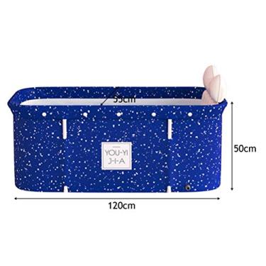 Imagem de ZJchao Banheira de Imersão Dobrável Banheira Portátil para Adultos Fácil de Instalar Loja e Drenagem Com Almofada Encosto Capa de Isolamento para Uso Externo Em Spa Doméstico (Z