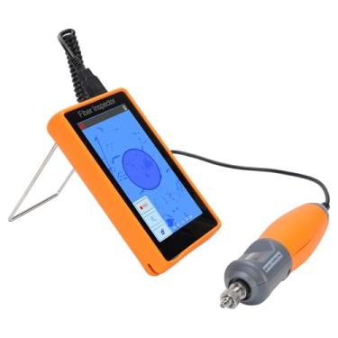 Imagem de KIMISS Inspetor de Face Final de Fibra óptica Com Ampliação de 400X, Display LCD de 5 Polegadas, Kit de Limpeza para Conectores SC, FC, ST, LC - Medição Em Tempo Real, Gravação de Vídeo e Versátil