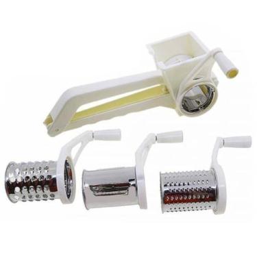 Imagem de Ralador e Fatiador Manual com Manivela Inox 3 em 1 - Top Rio