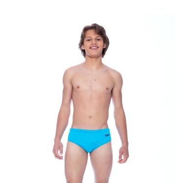 Imagem de Sunga Juvenil, Speedo, Acquaplus, Modelo Liso com Forro e Cordão Interno Personalizado, Tamanho Kids Teen, tamanho 4 - Azul Céu
