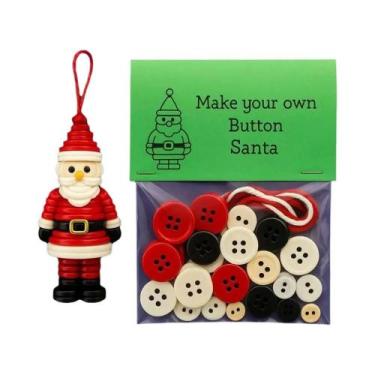Imagem de Kit De Ornamento De Botão De Papai Noel Feito À Mão, Decoração De Nata