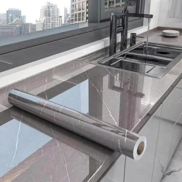 Imagem de Papel De Parede Autoadesivo De Mármore De 40cm, À Prova De Óleo E Água