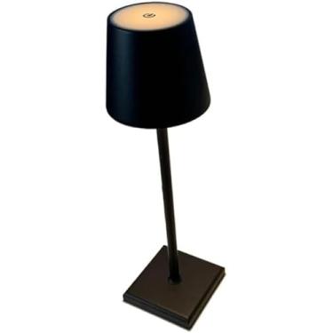 Imagem de Luminária Abajur Mesa Led Touch Dimerizável Sem Fio Recarregável (Preto)