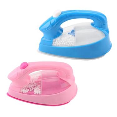 Imagem de Solinder Mini Brinquedo de Ferro Elétrico Rosa, Plástico Infantil Operado por Bateria, Eletrodomésticos, Simulação Segura e Criativa, Bom para Interação Pai-filho, Desenvolver