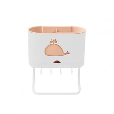 Imagem de Suporte de talheres escorredor de talheres montado na parede com bandeja coletora PP suporte para pauzinhos de cozinha, garfo, suporte de pauzinhos, suporte de utensílios/suporte de espátula (cor: 2