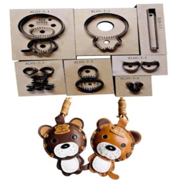 Imagem de YJIUYUANQ Molde de artesanato de couro, perfurador e cortador de madeira para projetos de pingente de tigre DIY