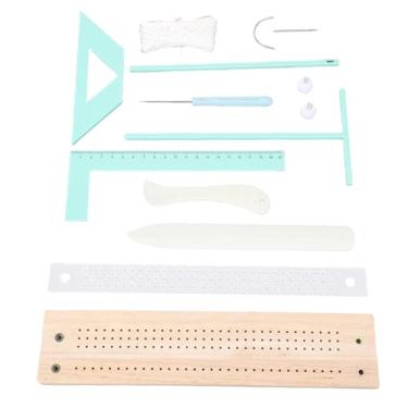 Imagem de Yosoo Conjunto de Ferramentas Espaçadoras para Encadernação, Kit Portátil Multifuncional de Suprimentos para Encadernação para Diário Mini álbum, Conjunto de Guia de Perfuração para