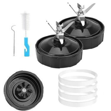 Imagem de Peças de reposição para liquidificador Ninja, conjunto de lâmina extratora de 7 aletas, compatível com liquidificadores Ninja Auto iQ BL480 BL482 BL642 BL682 NN102, substituição de lâminas Ninja