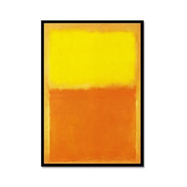 Imagem de Pôster de arte de parede vintage Mark Rothko arte moderna abstrata blocos de cores minimalistas impressão de pintura em tela sala de estar decoração de casa (SKU11,20.3x30.5 cm = (20x30cm), moldura de
