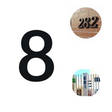 Imagem de Placa De Número Para Casa De Alto Padrão Com Design Moderno e Letras C