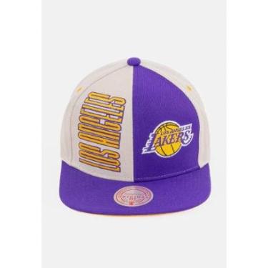 Imagem de Boné Mitchell & Ness Aba Reta Los Angeles Lakers Masculino-Masculino