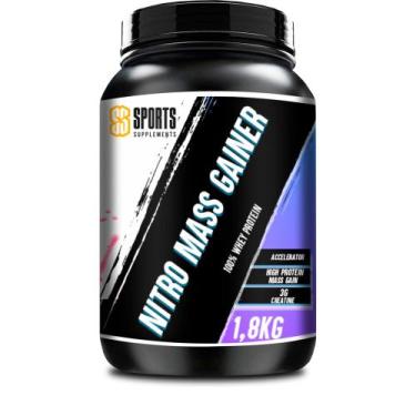 Imagem de NITRO GAINER MASS 1,8kg HIPERCALÓRICO SPORTS SUPPLEMENTS, Baunilha