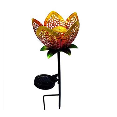 Imagem de Luzes de Paisagem Solar LED em Forma Flor Jardim Stake Light para Caminho Passeio Gramado Luz com Sensor Automático Ótimo Decoração Instalação Fácil