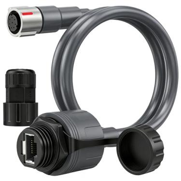 Imagem de WALFRONT Adaptador Retangular Satélite SPX Macho para RJ45 para Conector de Extensão de Cabo Ethernet Gen3 de Desempenho 23AWG