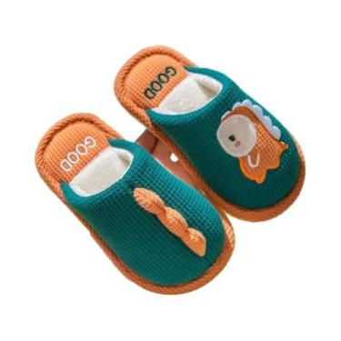 Imagem de Chinelo De Pelúcia De Dinossauro Para Crianças, Macio E Quente, Em Alg