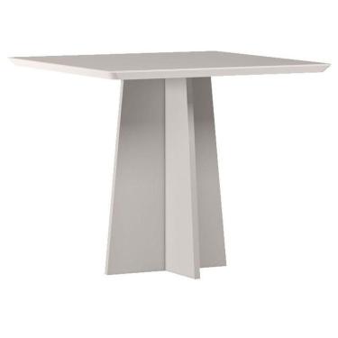 Imagem de Mesa De Jantar Anitta 90x90 Cm Com Vidro Off White – New Ceval