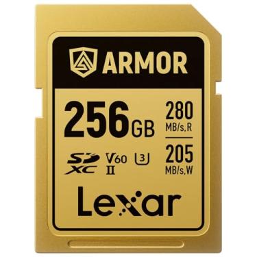Imagem de Lexar Armor Gold Cartão de Memória SDXC UHS-II V60, 256GB, 280 MB/s Leitura, 205 MB/s Gravação, IP68 Resistente