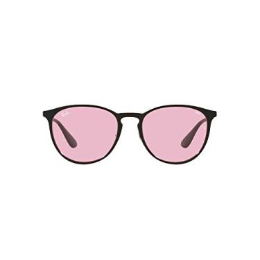 Imagem de Óculos de Sol Ray-Ban Erika Metal 0RB3539 002/Q3 Tam 54 / Preto - Lentes Rosa