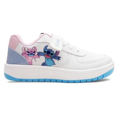 Imagem de Tênis disney stitch infantil menina dst01, Branco rosa azul, 31