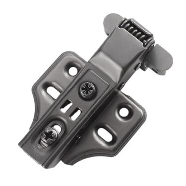 Imagem de Wswqop Acessórios para Dobradiças de Estrutura de Alumínio, Resistentes à Deformação. Dobradiça Hidráulica com Amortecedor, para Portas de Armários, Curva média cinza, Tamanho real