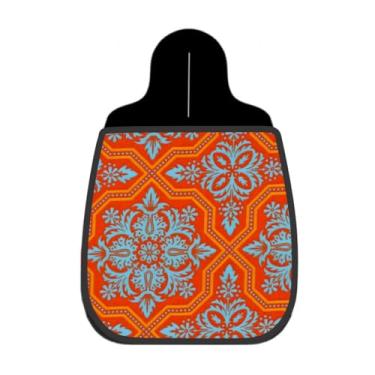 Imagem de Lixeira De Carro Organizador Lixinhocar Geométrico Árabe Laranja