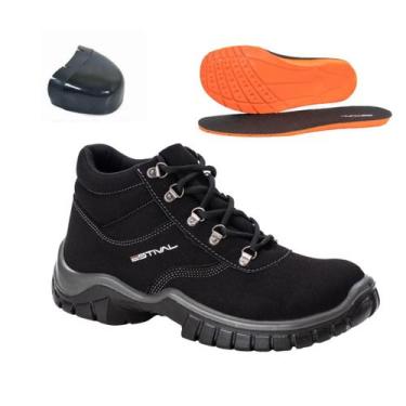 Imagem de Bota de Segurança em Microfibra Preto e Cinza Estival WO10033S2PTCZ Bi