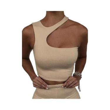 Imagem de Top Cropped Sem Alças Com Recortes Para Mulheres, Sexy, Sólido, Justo,