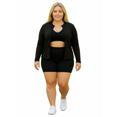 Imagem de Casaco Camisa Sem Zíper Proteção UV FPU50 Feminino Plus Size-Feminino