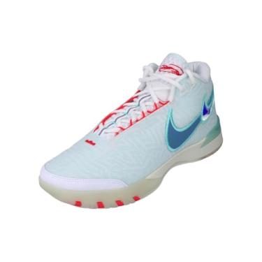 Imagem de Tênis de basquete Lebron NXXT Genisus (branco/verde aurora/vermelho sereia), Branco/verde-aurora/vermelho sereia/tempestade do mar Egeu, 42