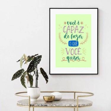 Imagem de Quadro Motivacional Você É Capaz - 60X48Cm