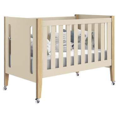 Imagem de Berço Americano Tom 3 em 1 Areia Acetinado Natural - Reller