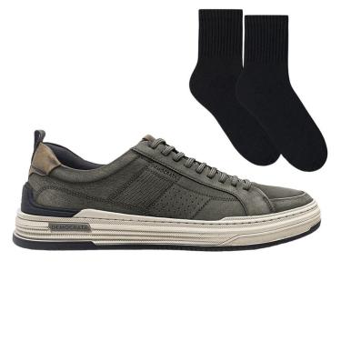 Imagem de Kit Sapatênis Democrata Denim Mike Masculino + Par de Meia