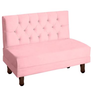 Imagem de Canto Italy Confortável Para Apartamento Cozinha E Restaurantes Veludo Cor Rosa Bebe