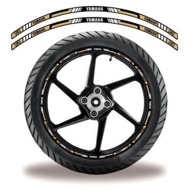 Imagem de Adesivo Refletivo Friso Roda Moto Yamaha Bege Bege 2