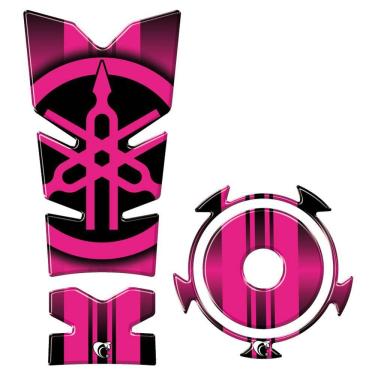 Imagem de Kit Protetor Tanque E Bocal Adesivo Moto Yamaha Fz15 Ano 2022/2023 Rosa