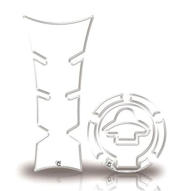 Imagem de Kit Protetor De Tanque E Bocal Moto Yamaha Transparente Transparente