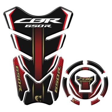 Imagem de Kit Adesivo Protetor Tanque E Bocal Honda Cbr 650R + 2018 Vermelho Vermelho