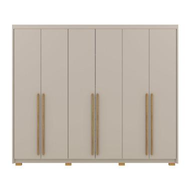 Imagem de Guarda-roupa Casal 6 Portas 3 Gavetas 100% Mdf Dukai Fendi