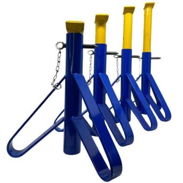 Imagem de 4 Cavaletes Ajustáveis 2 Toneladas Manutenção Automóvel Tipo Preguiça 