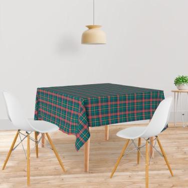 Imagem de Toalha De Mesa Quadrada Tecido Oxford Xadrez Vermelho, Verde e Azul TL