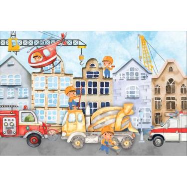 Imagem de Painel de Tecido Sublimado Cidade em Construção - Fabrika de festa, 30