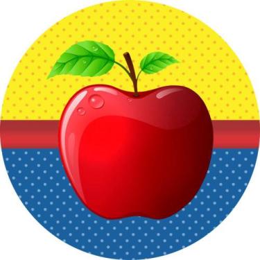 Imagem de Painel De Tecido Sublimado Redondo Maça Encantada - Fabrika de Festa, 