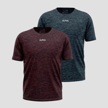 Imagem de Kit 2 Camisetas Dry Masculina Esportiva Academia Alpha Co-Masculino