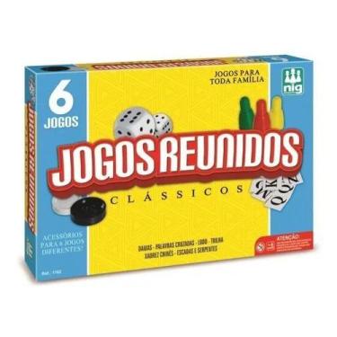 Imagem de Jogo De Tabuleiro Jogos Reunidos 6 Em 1 Clássicos Nig